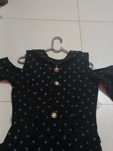 Cute Black Cold Shoulder Dress