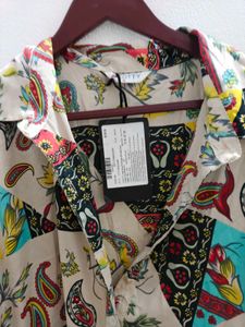 Patterned Shirt Dress
