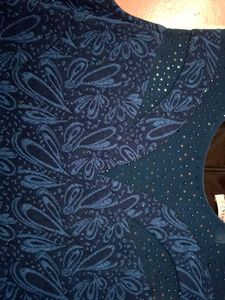 Elegant Blue Paisley Dress