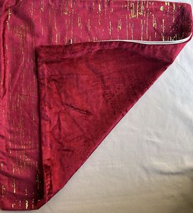 45x45 Velvet Red Maroon Festival Cushion Cover