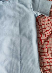 ✨Premium Light Blue T-Shirt–Soft &amp; Fresh