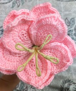 🩷🌷Beautiful Pink Platycodon Crochet Flower 🌺✨