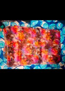 Organza Duppata With Floral Print