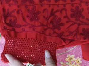 Red Embroidered Kurta