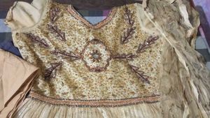 Beautiful Cream Fancy Party Kurta Set