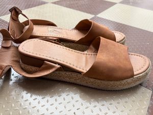 Brown Espadrille Sandals - Size 41
