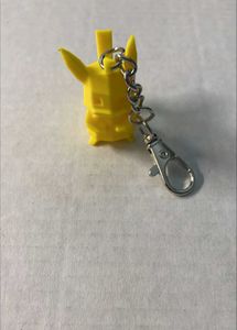 low poly Pikachu keychain option
