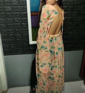 Floral Chiffon Maxi Dress