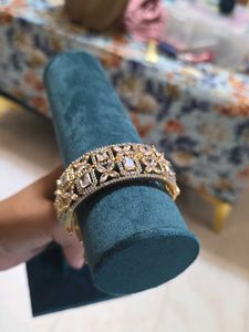 Ad Cubic Zirconia Swarovski Crystal Gold Bracelet