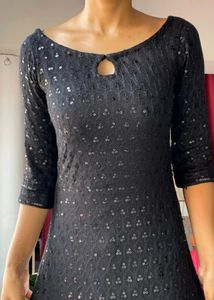 🖤🖤 Black Sequence Embroidery  Kurta 🖤🖤