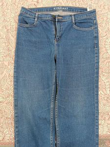 Straight Leg Denim Jeans