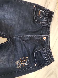 Black Jeans with Elastic Waist