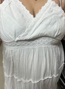 White Tiered Sundress