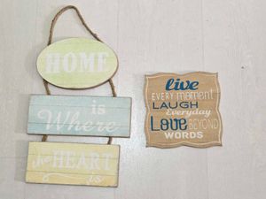 Voncasa Wooden Wall Hanging Set Of 2