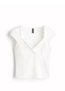 Chic White Wrap Crop Top