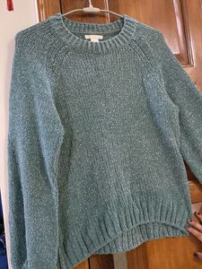 Cozy Green Knit Sweater