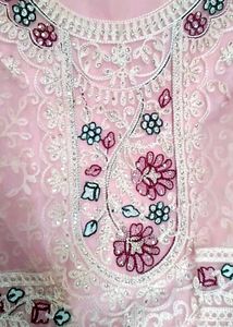 Pink Pakistani Embroidered Dress Material