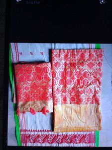 Assamese Muga Mekhla Sador.Unused.2set Combo.