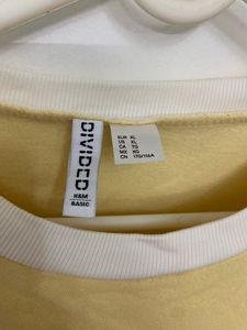 h&amp;m yellow oversized sweatshirt