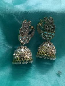 Peacock Jhumka Earrings
