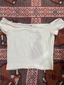 White Off-Shoulder Top