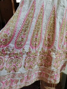 White Embroidered Aline Kurta