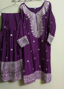New/Unused Embroiderd Sharara Set