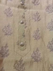 Olive Green Printed Kurti