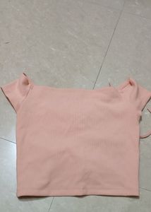 Peach Off Shoulder Top