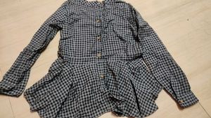 Checkered Long Sleeve Top
