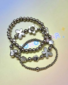 Chrome Bracelet Stack Set Of 3