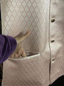 Elegant Pink Brocade Waistcoat