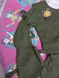 Green Mini Partywear Dress