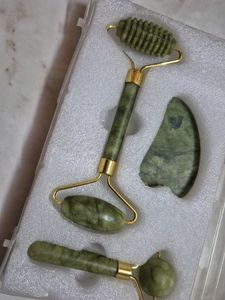 GRADE A+ textured Jade Roller &amp; Gua Sha
