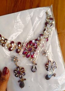 Brand New Artificial Stone Studded Jewellery Set.