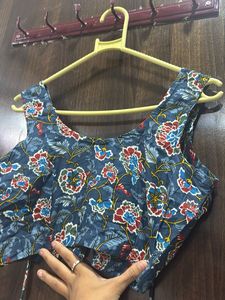 FUSION DENIM JACKET and BLOUSE😍😍combo