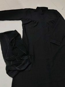 Black Button-Down Abaya