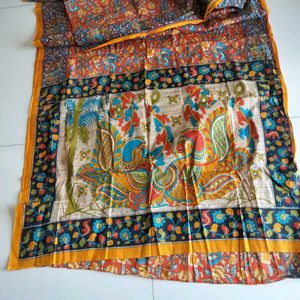 Vintage Floral Batik Saree!!
