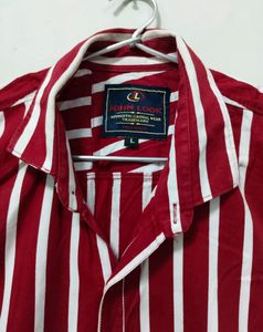 Red n White Lined Shirt