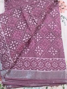 Hand Block Print Cotton Saree