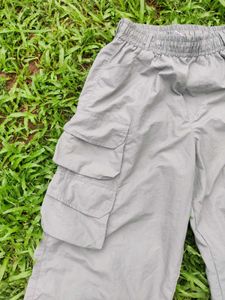 Gray Cargo Baggy Pants