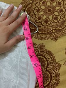 White Embroidered Kurti Sleeveless