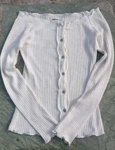 Elegant Off-Shoulder Ribbed Top