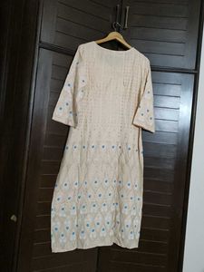W Brand Women Embellished Printed Cotton Kurta