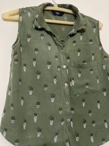 Green Tank Top For Ladies