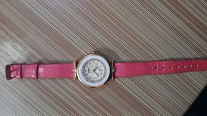 Pink Watch With White Dial
