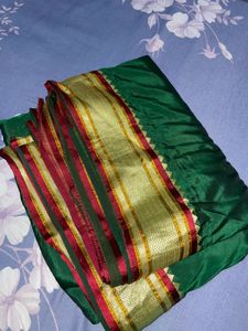 Green &amp; Gold Saree