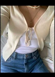 Tie-Front Cardigan Top
