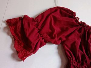 Red Off-Shoulder Dress