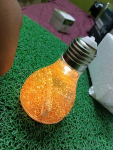Glitter Light Bulb Decoration (Pack Of 2)
